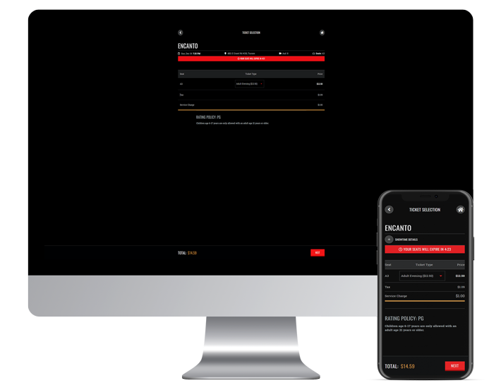 Theater Toolkit Checkout Process - Ticket selection Step